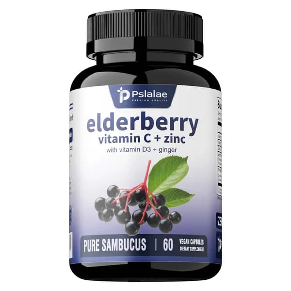 Добавка Pslalae Elderberry Vitamin C + Zinc разработана для укрепления иммунной защиты благодаря сочетанию экстракта бузины, витамина С, цинка, витамина D3 и имбиря.