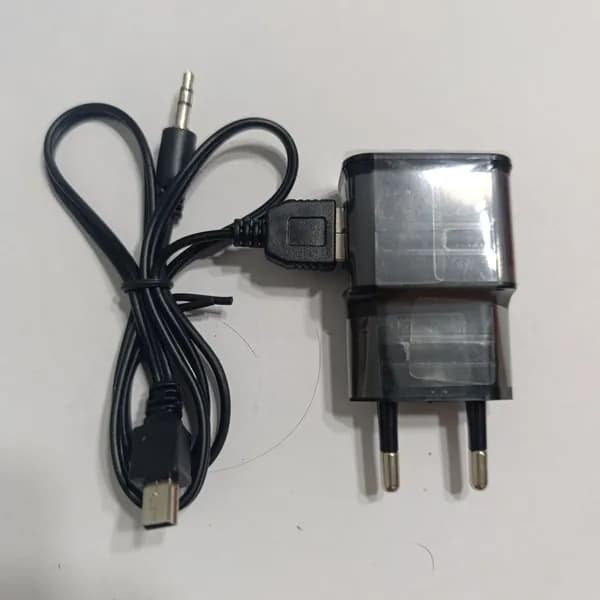 Сетевая зарядка с кабель питания USB - JACK3,5+mini USB для зарядки портативных колонку.