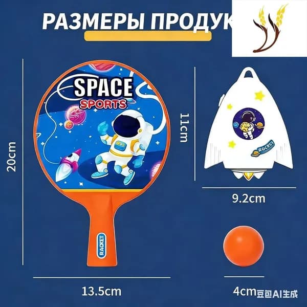 Набор для настольного тенниса, состав комплекта: 2 ракетки, 2 мяча
