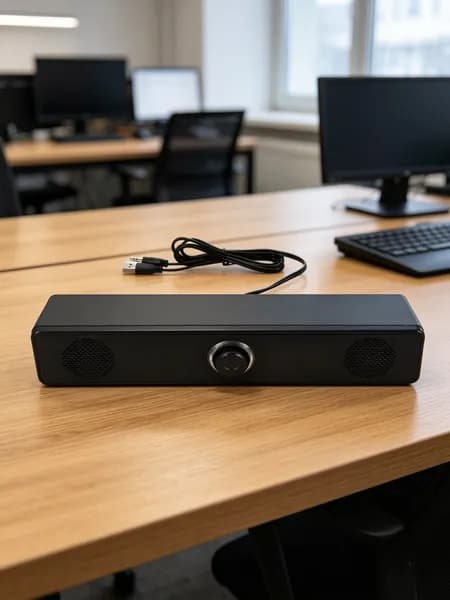 GJX Компьютерные колонки с USB и проводным подключением, мини-саундбар с регулировкой громкости для ПК, ноутбуков и планшетов