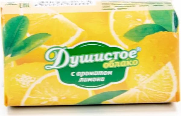 Твердое мыло Душистое облако туалетное с ароматом лимона 1шт. 90г / для бани и душа