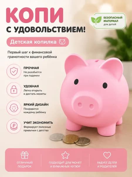 Копилка для денег, 10х9.5 см