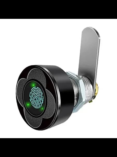 Замок для шкафа с датчиком отпечатков пальцев, 20mm Black