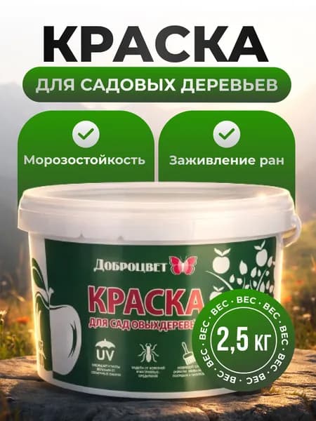 Краска Быстросохнущая, до 25°, Матовое покрытие, 2.5 л, 2.5 кг