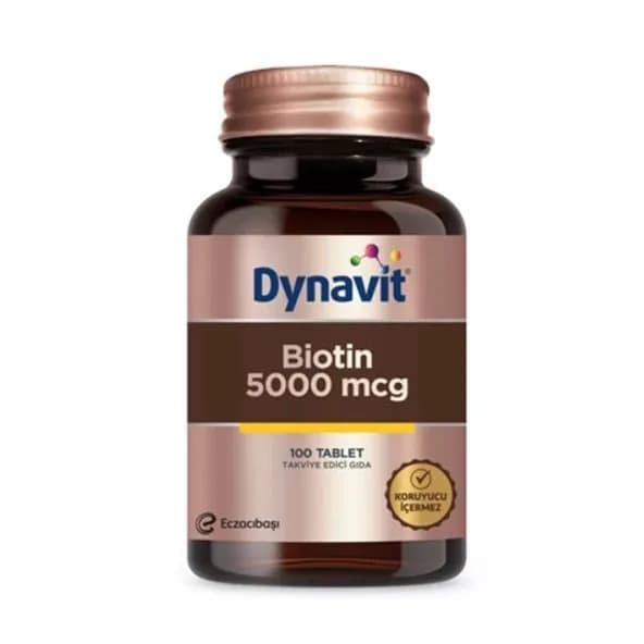 Dynavit Биотин 5000 мкг Пищевая добавка 100 таблеток