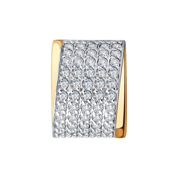 Золотая подвеска DIAMANT-ONLINE с фианитом 585 пробы