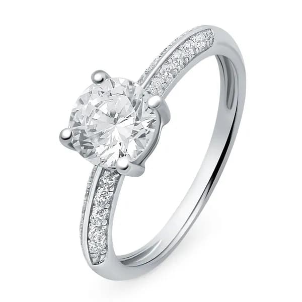 Кольцо женское с фианитами серебро 925 пробы 585GOLD