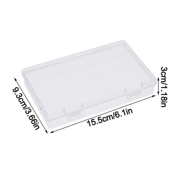 Кофр для хранения вещей 15.5x9.3x3 см 1 шт с крышкой прозрачный