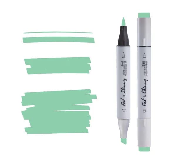 Профессиональный спиртовой двусторонний маркер Fat&Skinny Brush G213