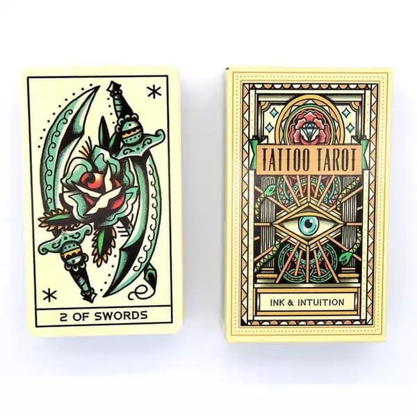 Tattoo Tarot. Тату Таро. Чернила и интуиция (78 карт и руководство в подарочном футляре)