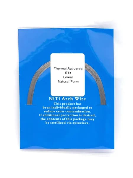 Дуга ортодонтическая NiTi круглая 014, няжняя, термоактивная Natural A-quality, 10 шт
