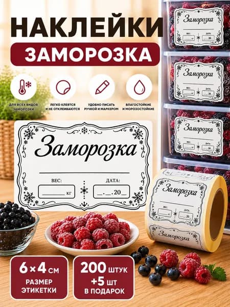 Наклейки для заморозки 200шт.