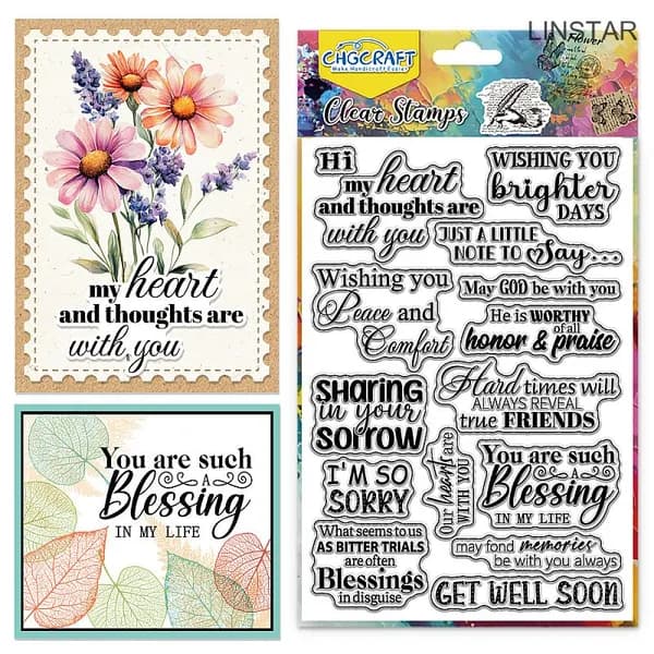 1 шт. Пластиковые прозрачные штампы для скрапбукинга, декоративные слова для фотоальбома, 160x110 мм