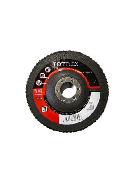 Круг лепестковый торцевой TOTFLEX, круг шлифовальный 125 x 22; P40,