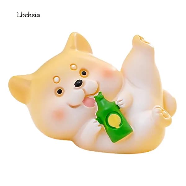 Миниатюрная фигурка щенка из полимерной смолы, украшение для автомобиля