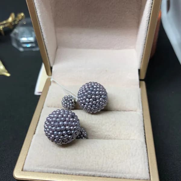 Серьги ассиметричные серебряные, 925 проба