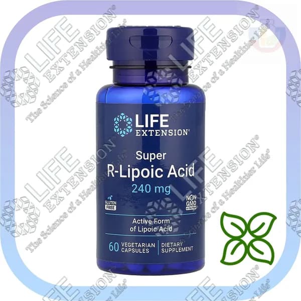 Life Extension, Супер - правая липоевая кислота, 240 мг, 60 вегетарианских капсул