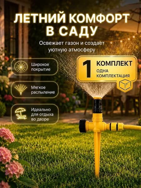 Набор насадок для опрыскивателя помповый 220 л/ч дальность 8 м спринклерный 1 шт