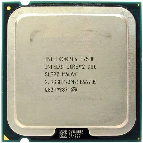 Процессор Socket LGA 775 Core 2 Duo E7500 ( 2 ядра / 2930 МГц / 2,93 ГГц / кэш 3 Мб / шина 1066 МГц )