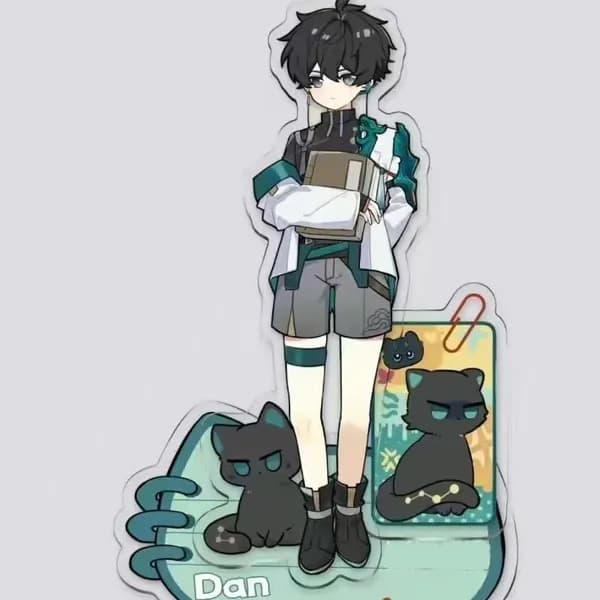 Фигурка Honkai: Star Rail, Акриловая подставка с Дань Хэнем и Мишей,6,1,слоновая кость