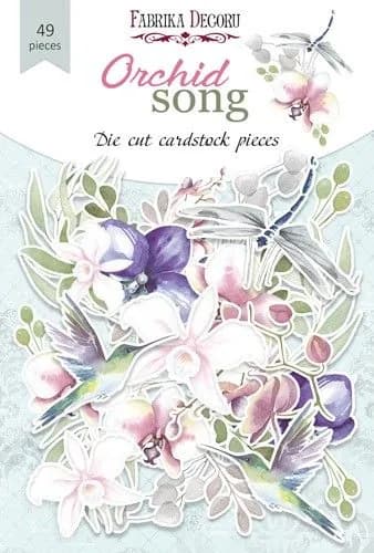 Набор высечек Fabrika Decoru коллекция "Orchid song" 48 шт, 250 гр/м2, FDSDC-04100