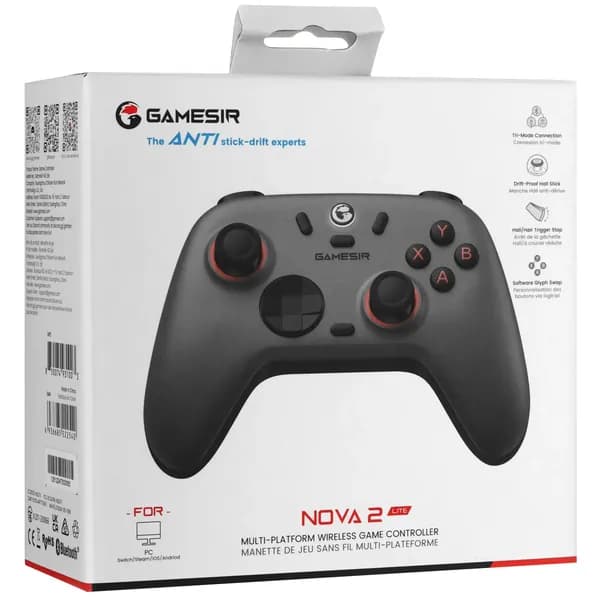 GameSir Геймпад GameSir Nova 2 Lite черный, Bluetooth, Проводной, черный
