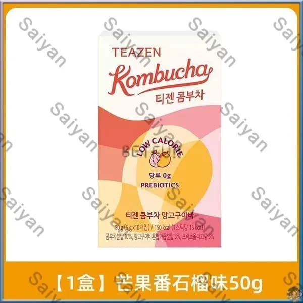 TEAZEN Kombucha Комбуча со вкусом манго и пробиотиками, 50 г (5 г*10 шт)