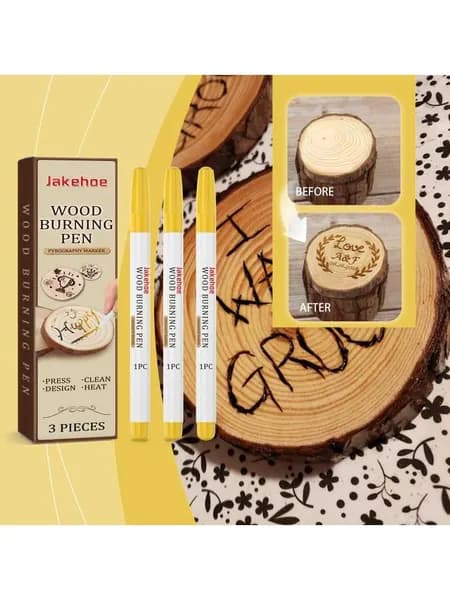 Набор ручек для выжигания по дереву DIY Scorch Pyrography Art Tool для творческого домашнего декора, брендинга и проектов ручной работы 3ШТ