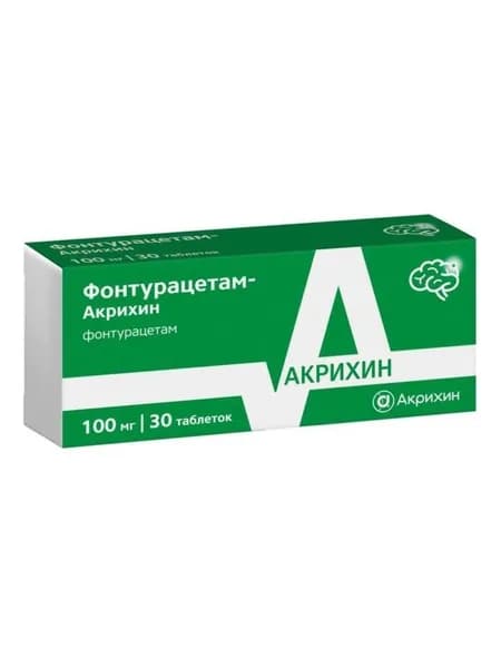 Фонтурацетам-Акрихин, таблетки 100 мг, 30 шт.