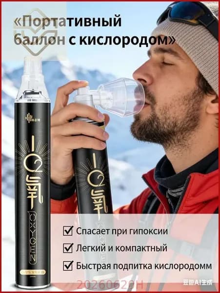 Портативный кислородный баллон для путешествий и отдыха, компактный аксессуар для дыхания и восстановления сил, удобный переносной кислородный баллончик