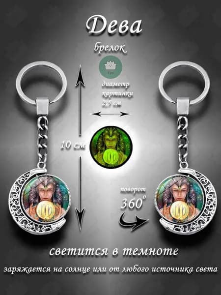 Брелок для ключей Дева знаки зодиака 360