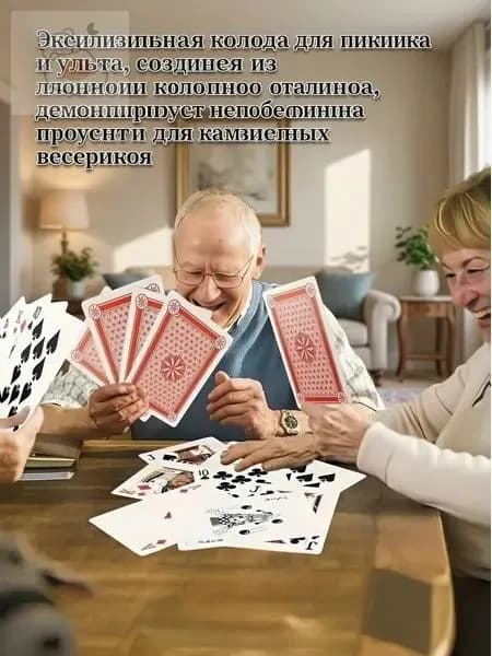 Эксклюзивная колода для пикника и улицы, созданная из плотного картона большого размера, демонстрирует непобедимую прочность для семейных вечеринок