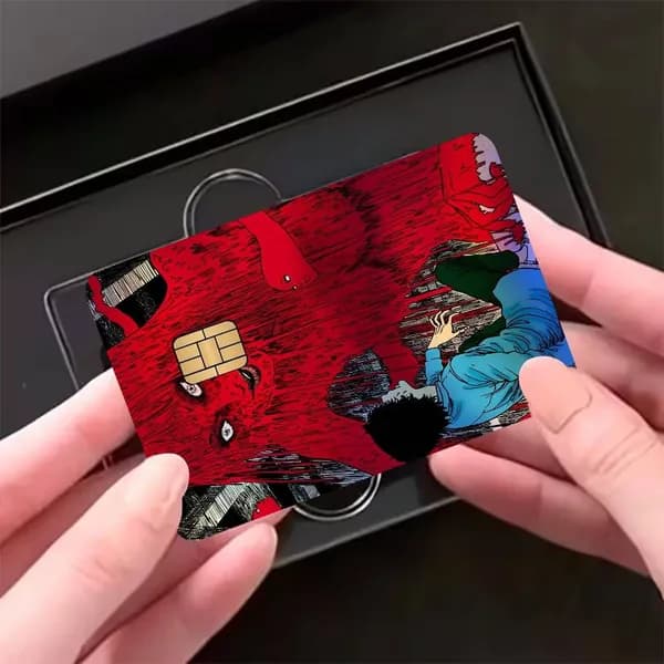 Дзюндзи Ито Художник Junji Ito Лазерные декоративные стикеры с переливом на карту, набор 4 шт, многоцелевые