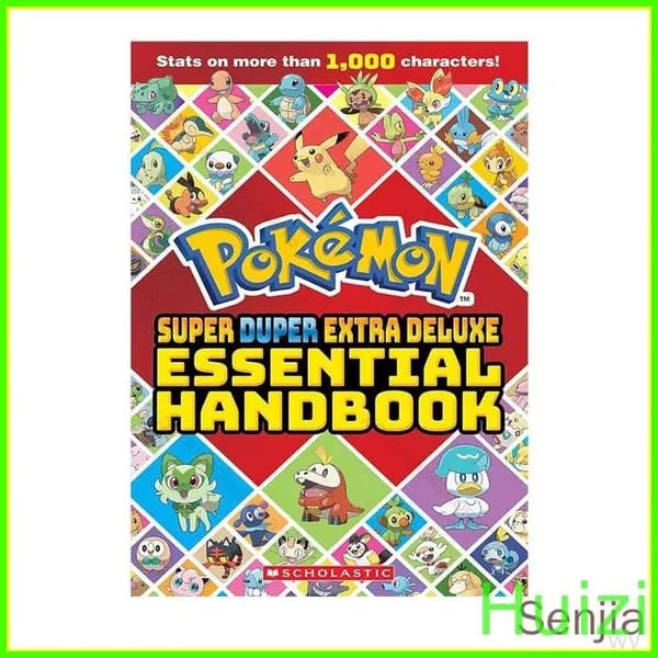 Эксклюзивная энциклопедия покемонов Super Duper Extra Deluxe Essential Handbook, полное руководство по информации о персонажах