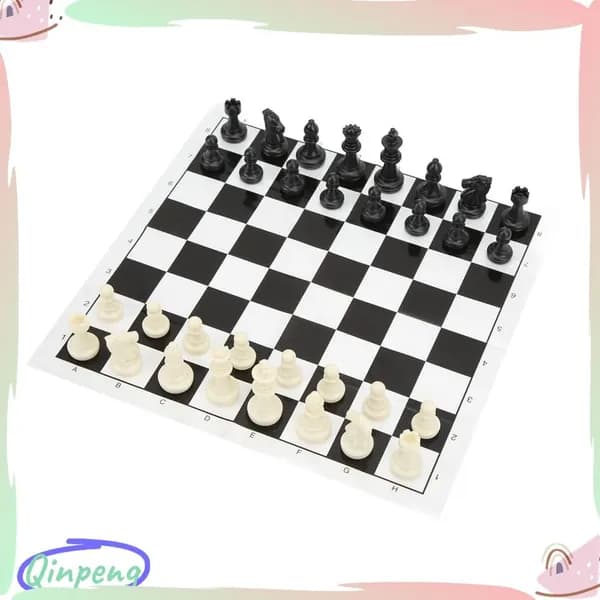 Шахматы из пластика, складная доска, для путешествий и игр на природе