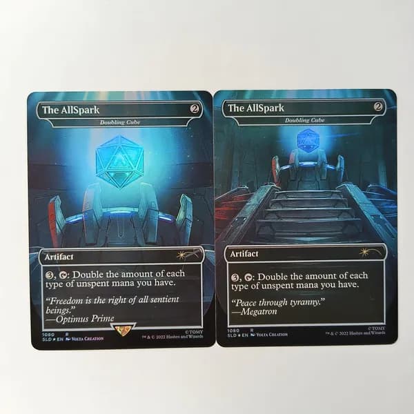Портативные карты MTG Настройка и прокси высококачественной фольги Двойный куб (AllSpark)