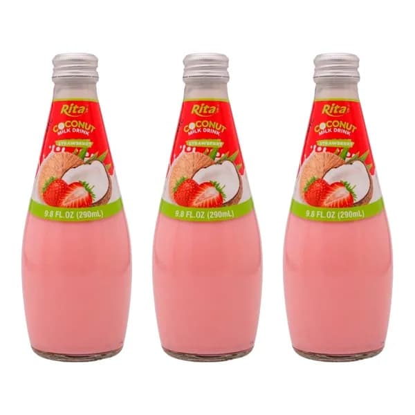 Кокосовое молоко со вкусом клубники Rita, 290 мл х 3 шт