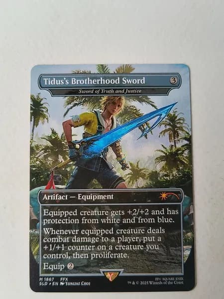 Портативные карты MTG Высококачественные карты Final Fantasy без фольги Меч братства Тида 1867