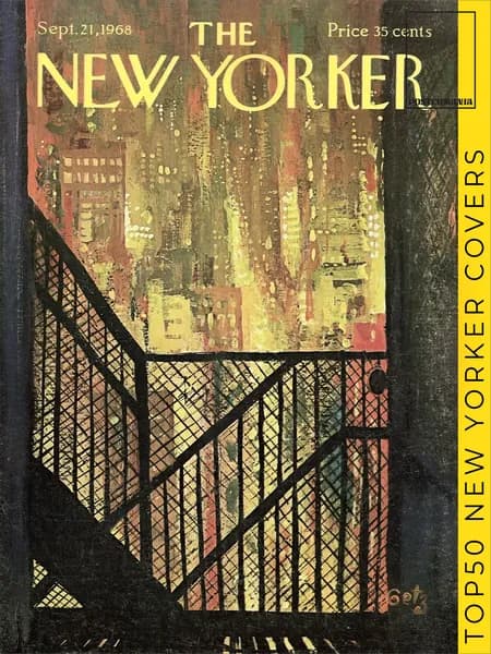 Постермания Постер "The New Yorker Осень Сентябрь 1968", 40х30 см