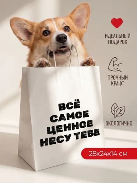 Подарочный пакет с надписью для девушки/мужчины на день рождения, выпускной, юбилей, свадьбу или годовщину