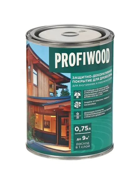 Пропитка для дерева Profiwood защитно-декоративная, орегон, 0.7 кг