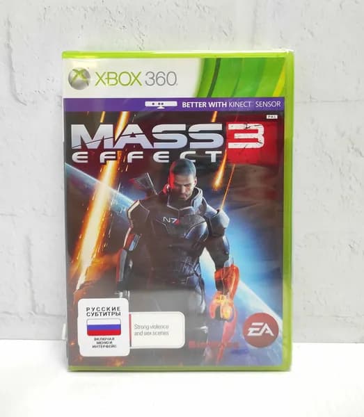 Mass Effect 3 Русские субтитры Видеоигра на 2 дисках Xbox 360. Товар уцененный