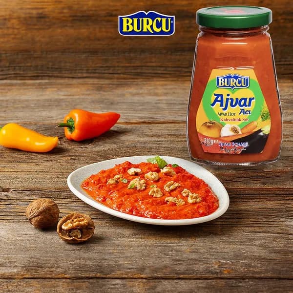 BURCU Соус для завтрака "Ажвар" острый 310 гр (AJVAR SOSU ACI 1/12)