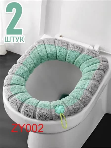 Моющиеся накладки на сиденье унитаза, мягкая грелка-чехол,2 шт