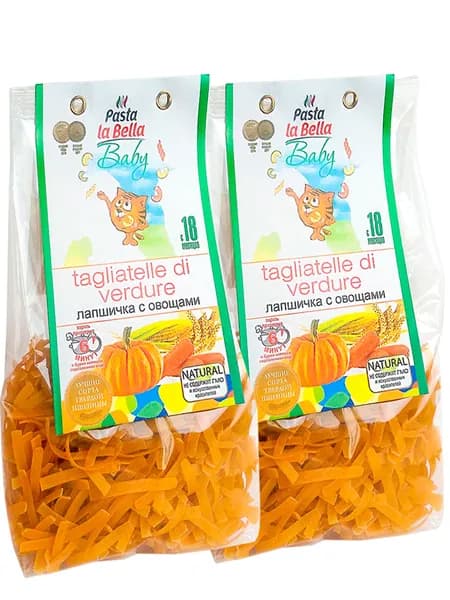 Лапшичка с овощами Pasta la Bella BABY 2 упаковки