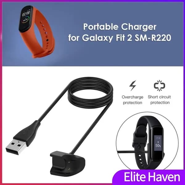 Зарядный кабель для смарт-браслета Samsung Galaxy Fit 2 SM-R220, длина 1000 мм