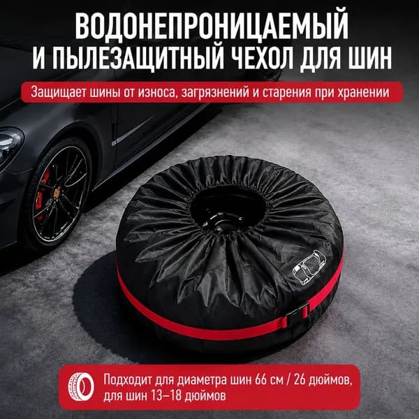 Чехол для хранения колес, диаметр до 26"