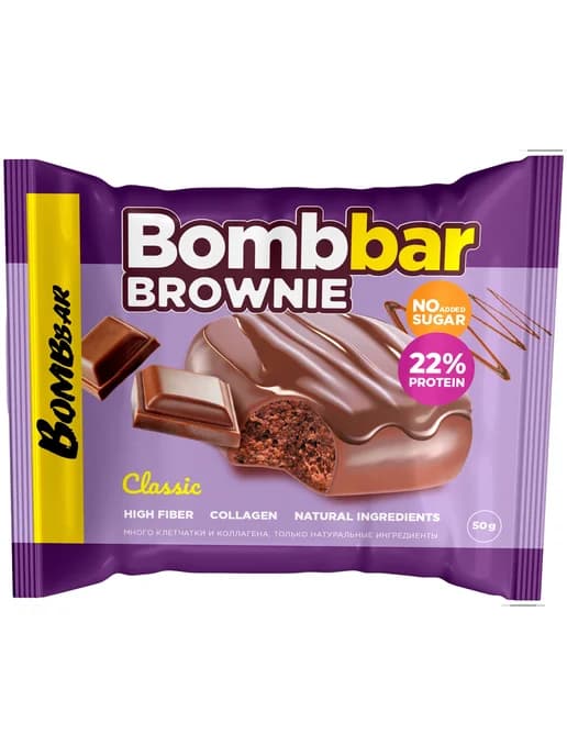 Печенье Bombbar Брауни 22% protein без добавления сахара