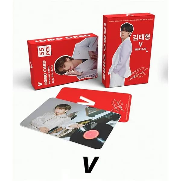 KPOP 55шт/коробка BTS SOLO V Фотокарточки BTS V LOMO Card