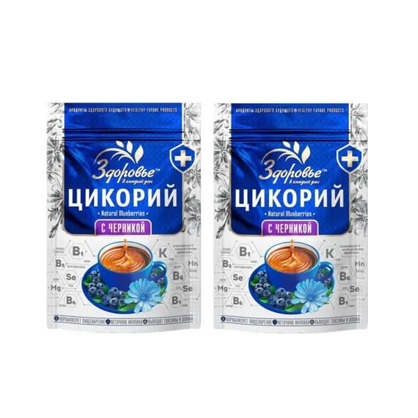 Вокруг света Цикорий гранулированный с черникой Здоровье , 85 г, 2 шт.